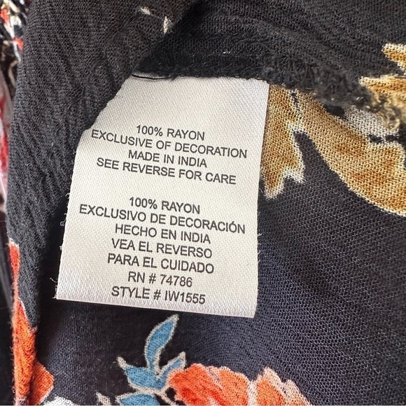 PATRONS Of Peace-Dark Floral Tie Back Maxi Summer Dress (Size:XS) - Picture 10 of 11